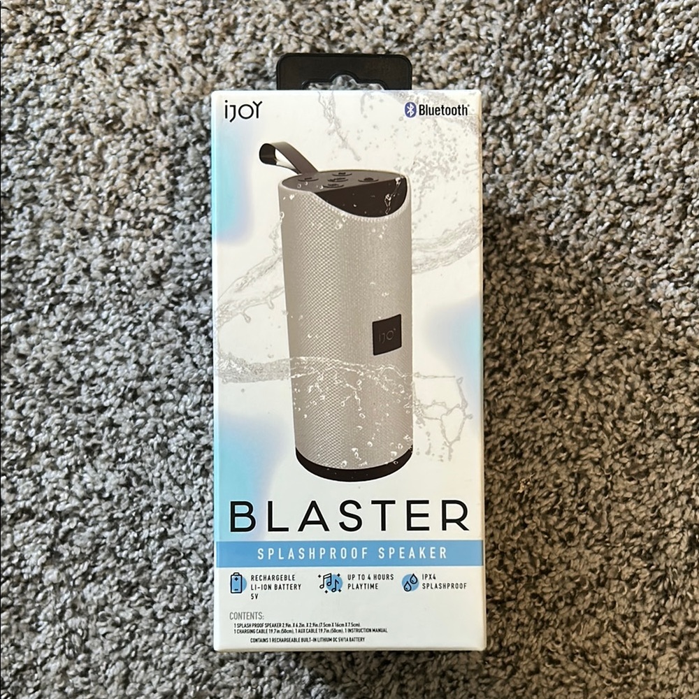 Gray Portable Bluetooth Speaker with Wireless Audio